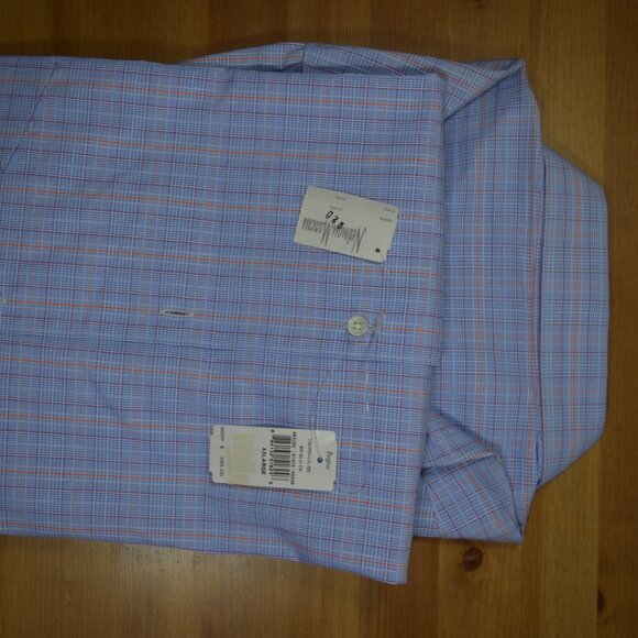 $790 NWT ERMENEGILDO ZEGNA COTTON MEN BLUE LONG SLEEVE SHIRT MEN XXL ITALY - Picture 5 of 13
